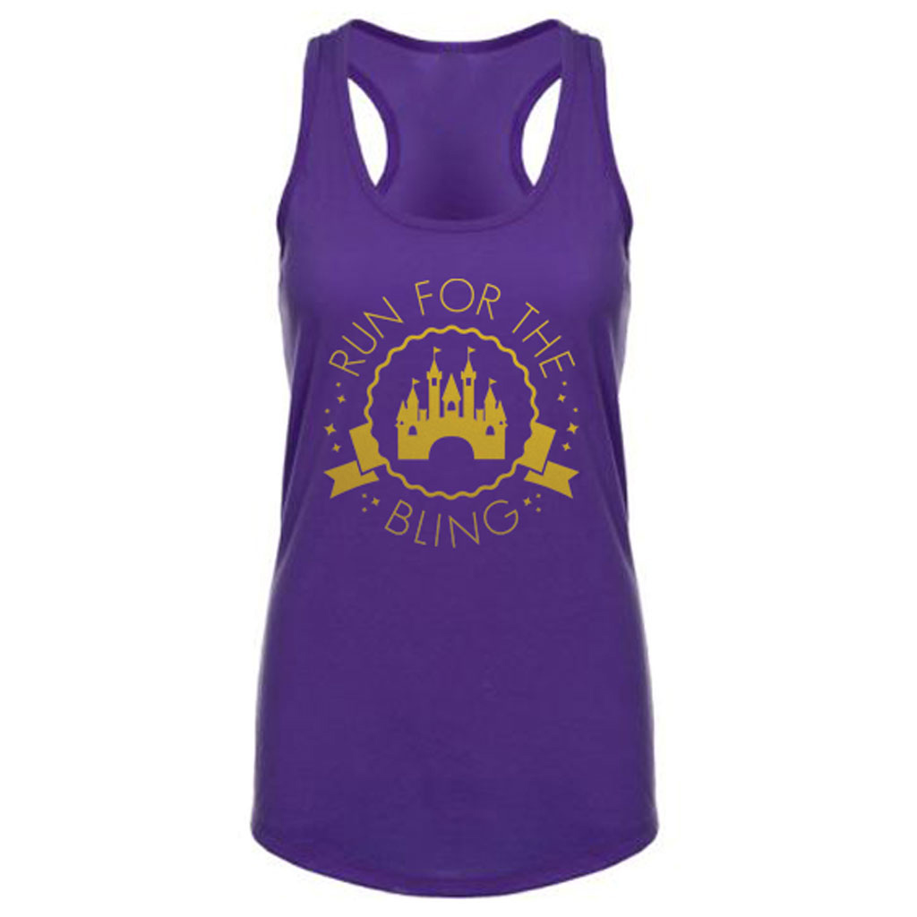Run for the Bling Tank Top: PURPLE